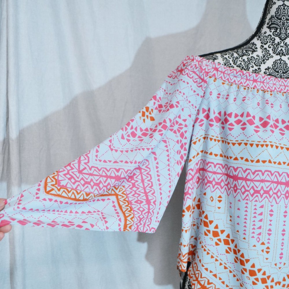 BCBG MAXAZRIA Off Shoulder Hankerchief Top - small - Picture 2 of 6